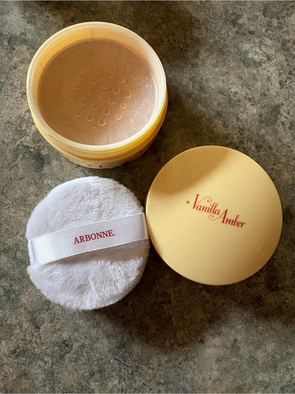Arbonne Vanilla Amber Shimmer Powder 0.35gm Vintage New Never Used